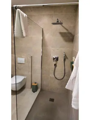Salle de bains dans l'établissement Chez Agnès