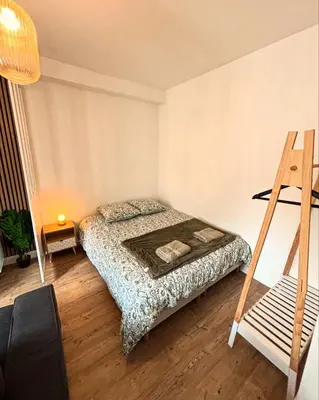 Un ou plusieurs lits dans un hébergement de l'établissement Appartement Résidence Lenoir - Centre REIMS