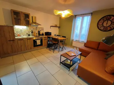 Cuisine ou kitchenette dans l'établissement L'escapade d'Henry Dunant