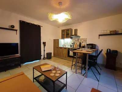 Cuisine ou kitchenette dans l'établissement L'escapade d'Henry Dunant