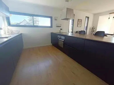 Cuisine ou kitchenette dans l'établissement Maison contemporaine