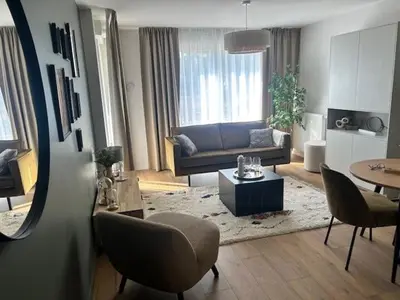 Coin salon dans l'établissement Résidence Montana Reims Tinqueux