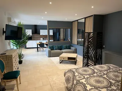 Coin salon dans l'établissement Suite du pré Robert