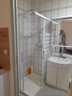 Salle de bains dans l'établissement Studio Cosy 15 m2 au fond du jardin