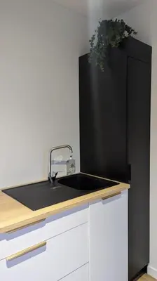Cuisine ou kitchenette dans l'établissement Jupiter Tiny House