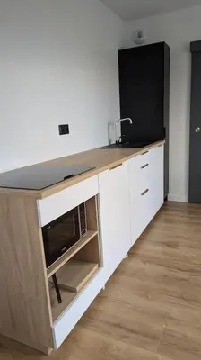 Cuisine ou kitchenette dans l'établissement Jupiter Tiny House