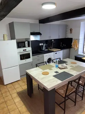 Cuisine ou kitchenette dans l'établissement L'échappée Verte Ambiance Nature