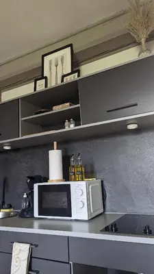 Cuisine ou kitchenette dans l'établissement Gîte Bohème