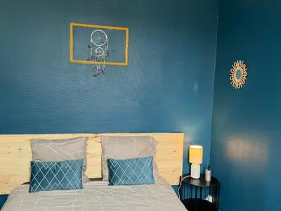 Un ou plusieurs lits dans un hébergement de l'établissement Studio SN4 - Centre-Ville Meaux - Proche Disneyland