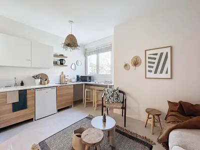 Cuisine ou kitchenette dans l'établissement Le millésimé rémois