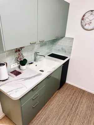 Cuisine ou kitchenette dans l'établissement Un appartement en centre ville , à 2 pas du château de Villers Cotterets