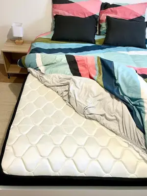 Un ou plusieurs lits dans un hébergement de l'établissement Cozy Margny - Neuf, Calme, Haut Débit & SmartTV