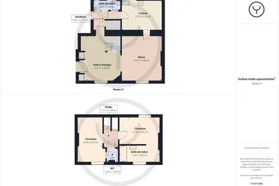 Plan de l'établissement La Champenoise - Private Garden with Covered Patio