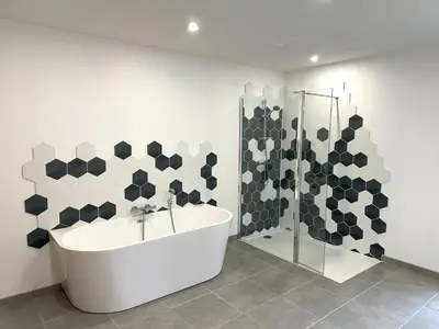 Salle de bains dans l'établissement L' anhopiel