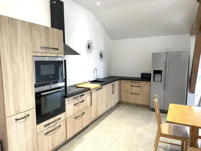 Cuisine ou kitchenette dans l'établissement L' anhopiel