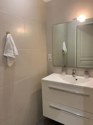 Salle de bains dans l'établissement Spacious and central apartment