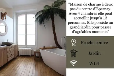 Plan de l'établissement E Le clos des lumières, maison 13 pers avec jardin