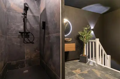 Salle de bains dans l'établissement Honeymoon