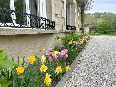 Jardin de l'établissement Le Manoir du Cèdre - 7 minutes from Pierrefonds