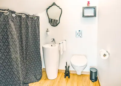 Salle de bains dans l'établissement Gîte 4 étoiles avec sauna au coeur du vignoble - Louis le Tonnelier