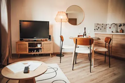 Télévision ou salle de divertissement dans l'établissement Appartement haut de gamme - Epernay Centre - 3 étoiles