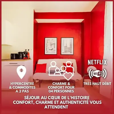 Château Rubis T2 hypercentre historique au pied du château