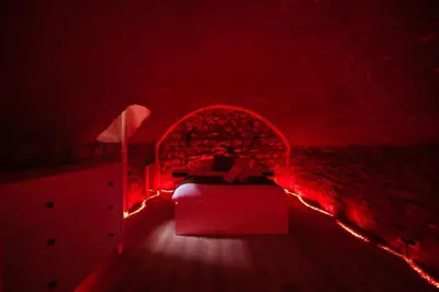 Un ou plusieurs lits dans un hébergement de l'établissement The secret cave