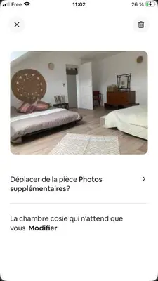 Un ou plusieurs lits dans un hébergement de l'établissement Chez Virginie