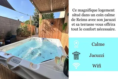 Plan de l'établissement L échappée Rémoise, jacuzzi proche caves champagne