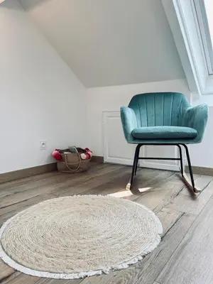 Coin salon dans l'établissement La maison des vignes 3chambres jardin proche Reims