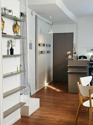 Cuisine ou kitchenette dans l'établissement Le studio des remparts
