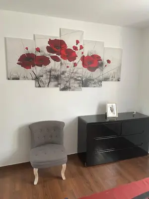 Coin salon dans l'établissement Maison agréable de 51 m2