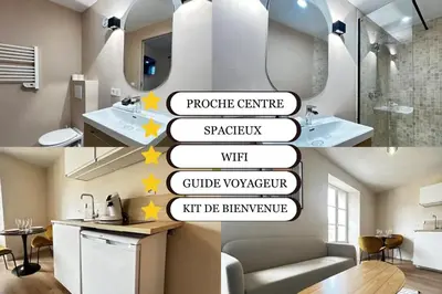 Cuisine ou kitchenette dans l'établissement E5 Reton T2 chic et confortable au coeur d Epernay