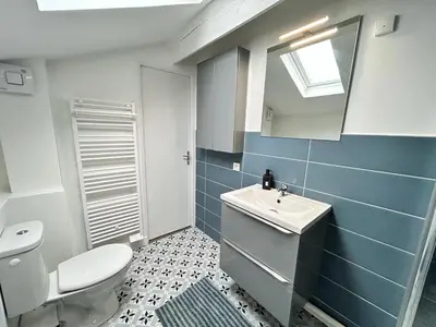 Salle de bains dans l'établissement Belin Cool terrasse et parking proche centre ville