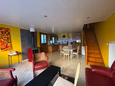 Coin salon dans l'établissement Loft entre vignes et lac
