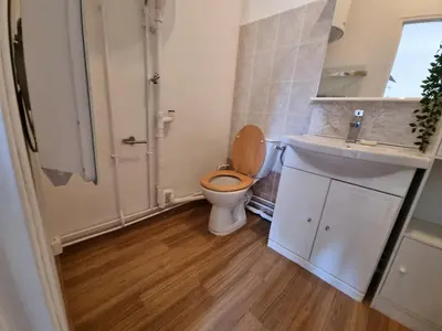 Salle de bains dans l'établissement Mont d'arène superbe appartement proche gare