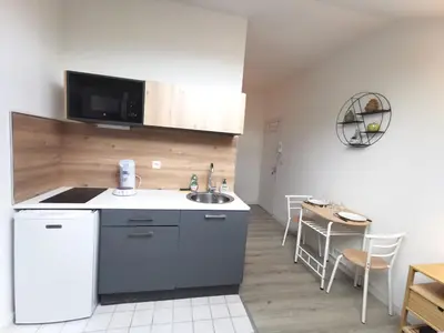 Cuisine ou kitchenette dans l'établissement Le Nid champenois