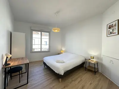 Un ou plusieurs lits dans un hébergement de l'établissement Hambourg, 11 Pers, Spacieux, Élegant, Moderne