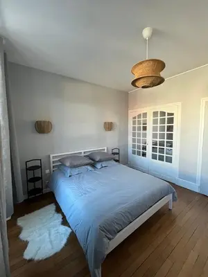Un ou plusieurs lits dans un hébergement de l'établissement Appartement de la Diane