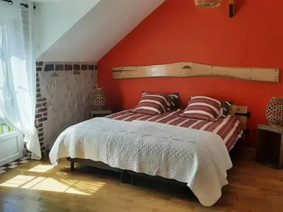 Un ou plusieurs lits dans un hébergement de l'établissement La Grange des Richebourgs