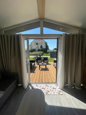Balcon ou terrasse dans l'établissement Chalet Bois