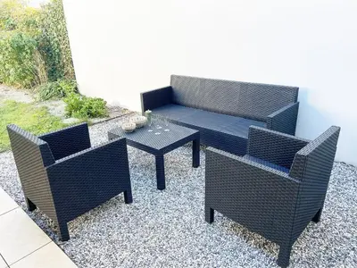 Coin salon dans l'établissement Chez Pablo, maison avec jardin et parking privé