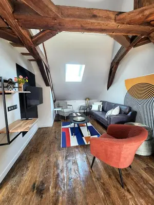 Cuisine ou kitchenette dans l'établissement Les Bulles d'Aÿ - Loft