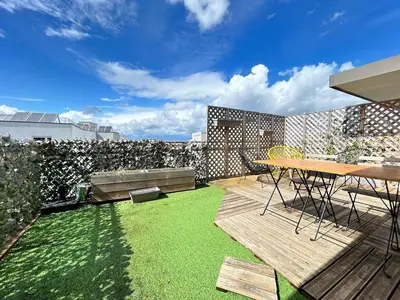 Balcon ou terrasse dans l'établissement Rooftop 6 pers, 2 Sdb avec terrasse