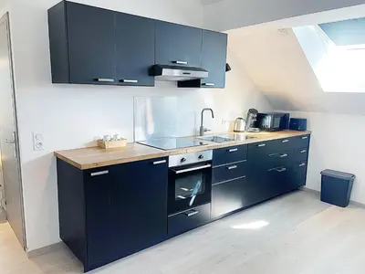 Cuisine ou kitchenette dans l'établissement Le Moisson, centre ville, Wifi, Netflix