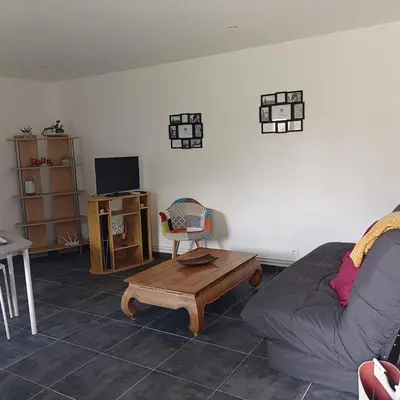 Télévision ou salle de divertissement dans l'établissement Logement entier Gîte du hérisson 4 personnes