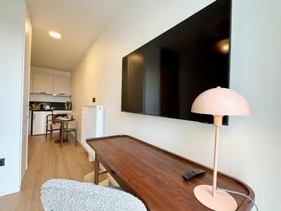Cuisine ou kitchenette dans l'établissement We Live Inn Sharies Reims A405