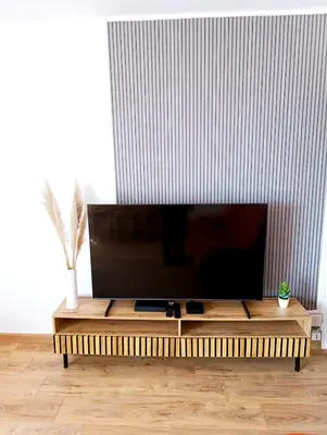 Télévision ou salle de divertissement dans l'établissement Appartement 3 chambres à Sedan