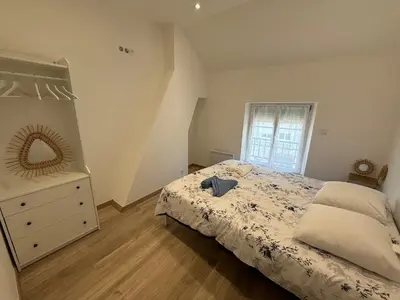 Un ou plusieurs lits dans un hébergement de l'établissement Appartement en Champagne