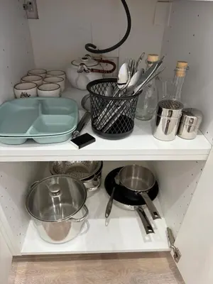 Cuisine ou kitchenette dans l'établissement Appartement en Champagne
